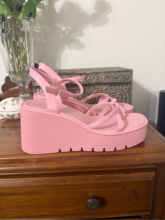 Madden Girl Shoes - Madden Girl Pink Platform Wedge Sandals